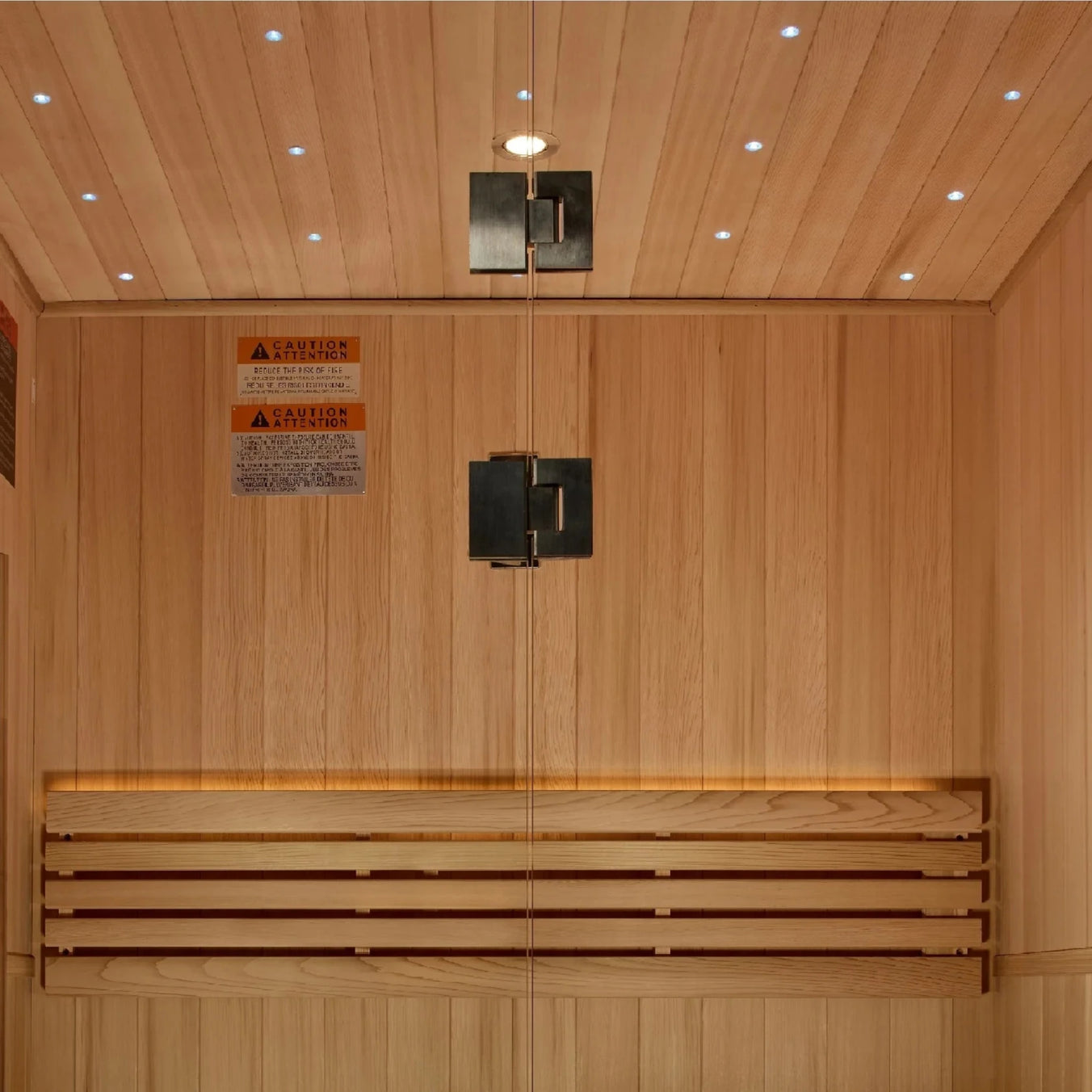 Golden Designs 2025 "Sundsvall Edition" 2 Person Traditional Sauna - wood grain detail