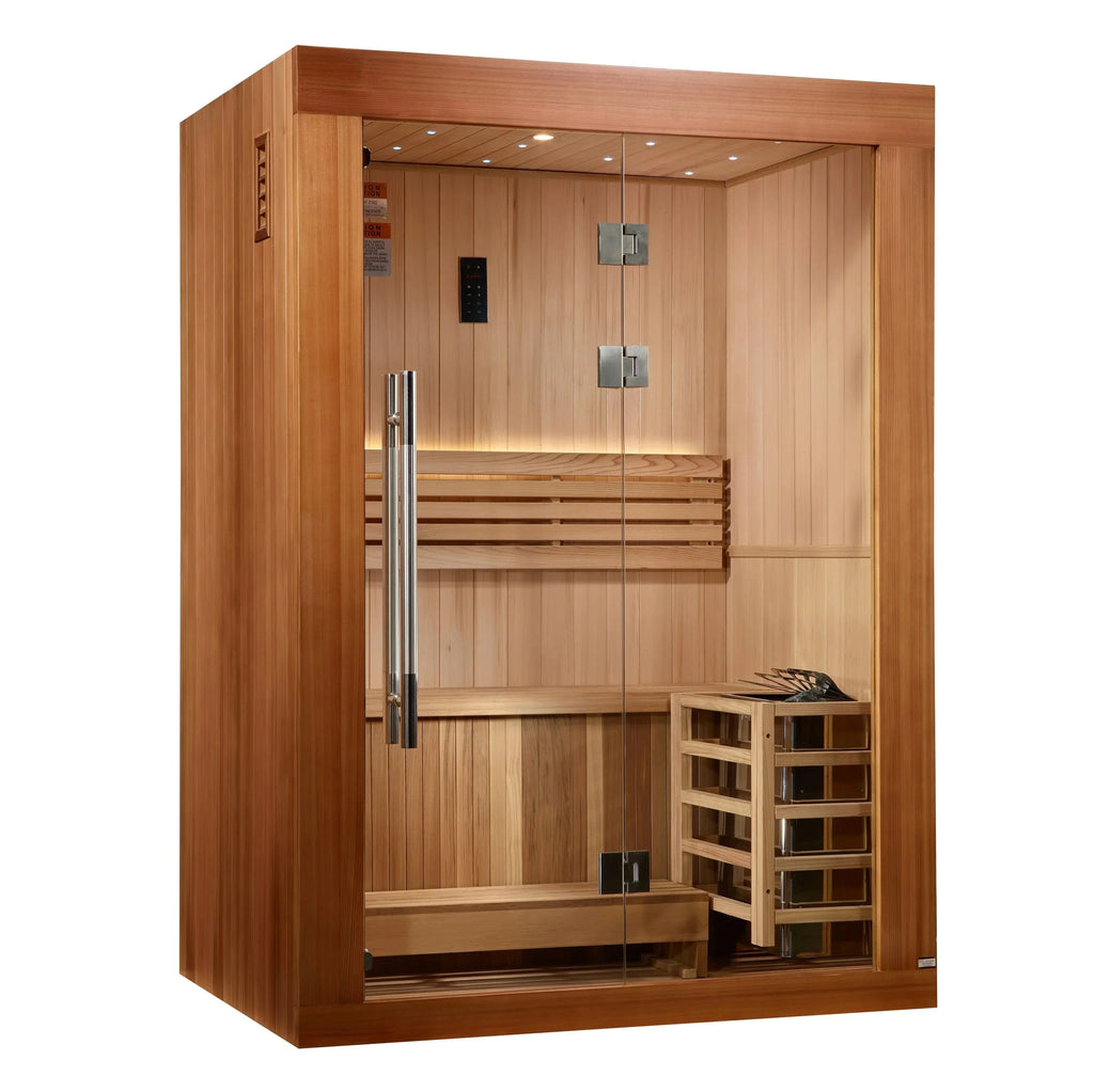 Golden Designs 2025 "Sundsvall Edition" 2 Person Traditional Sauna - exterior front view
