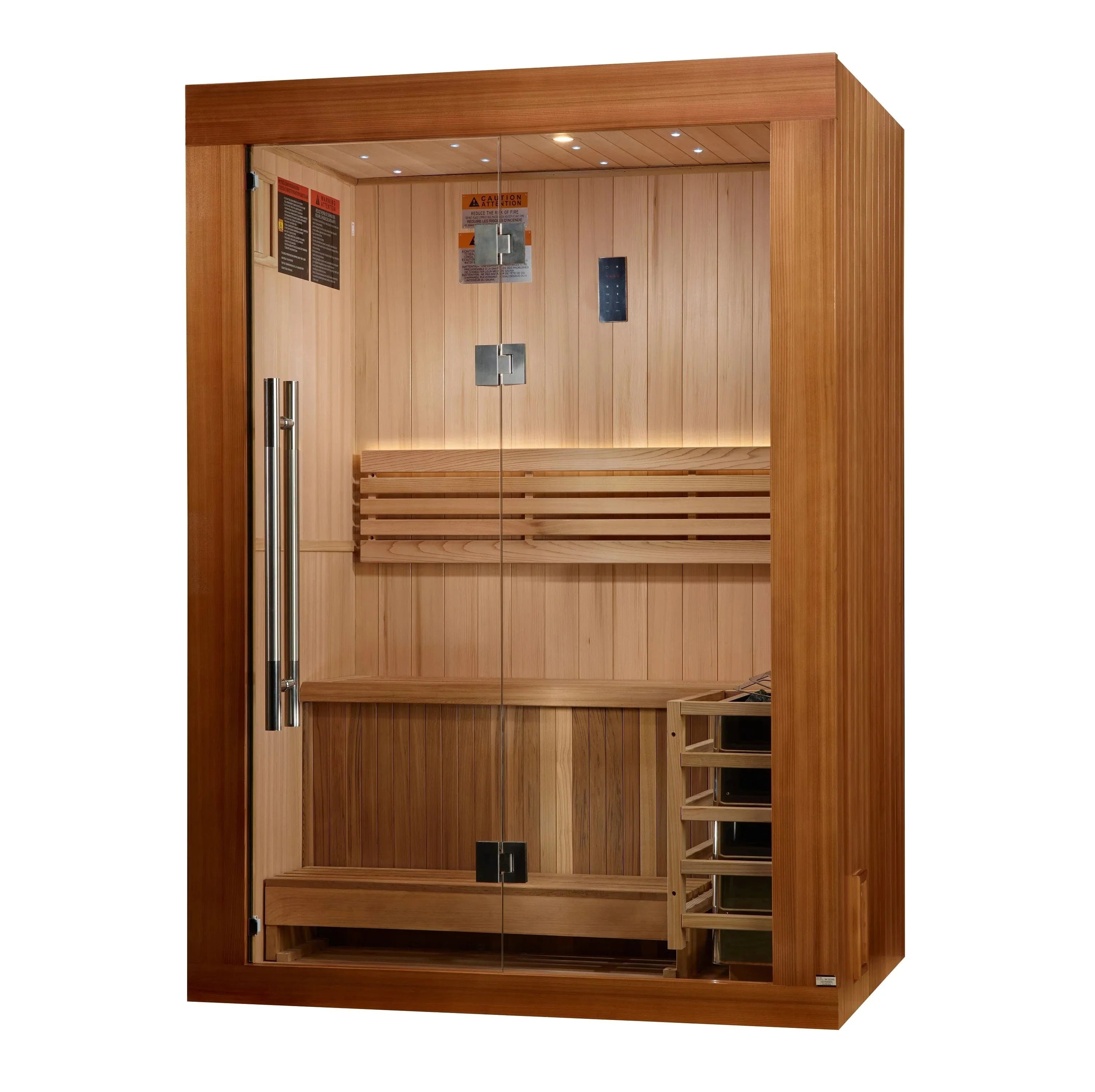 Golden Designs 2025 "Sundsvall Edition" 2 Person Traditional Sauna - interior detail