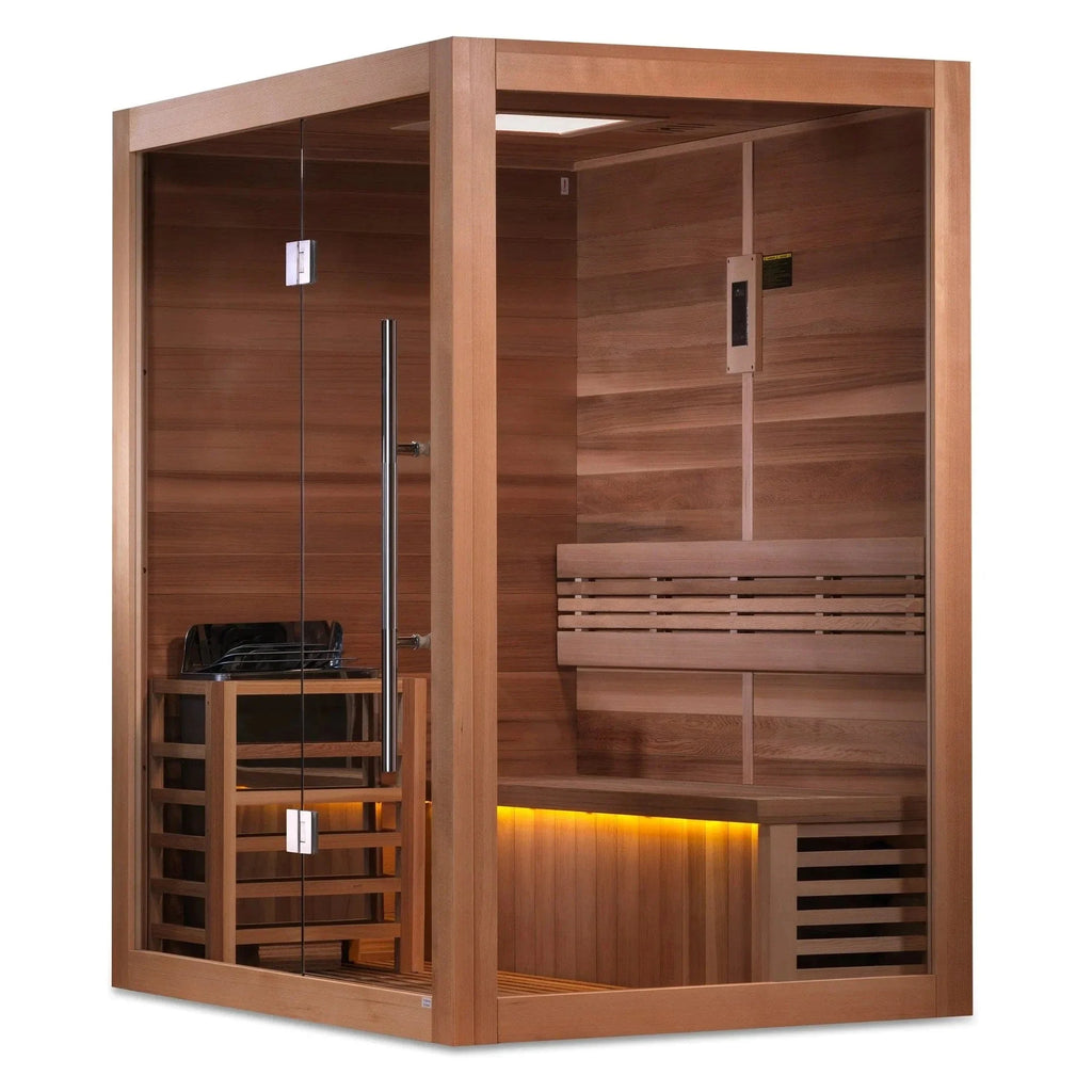 Golden Designs "Hanko Edition" 2 Person Indoor Traditional Sauna GDI-7202-01 - side profile