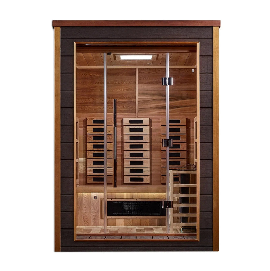 Golden Designs Nora 2 Person Hybrid Outdoor Sauna GDI-8222-01 - interior detail