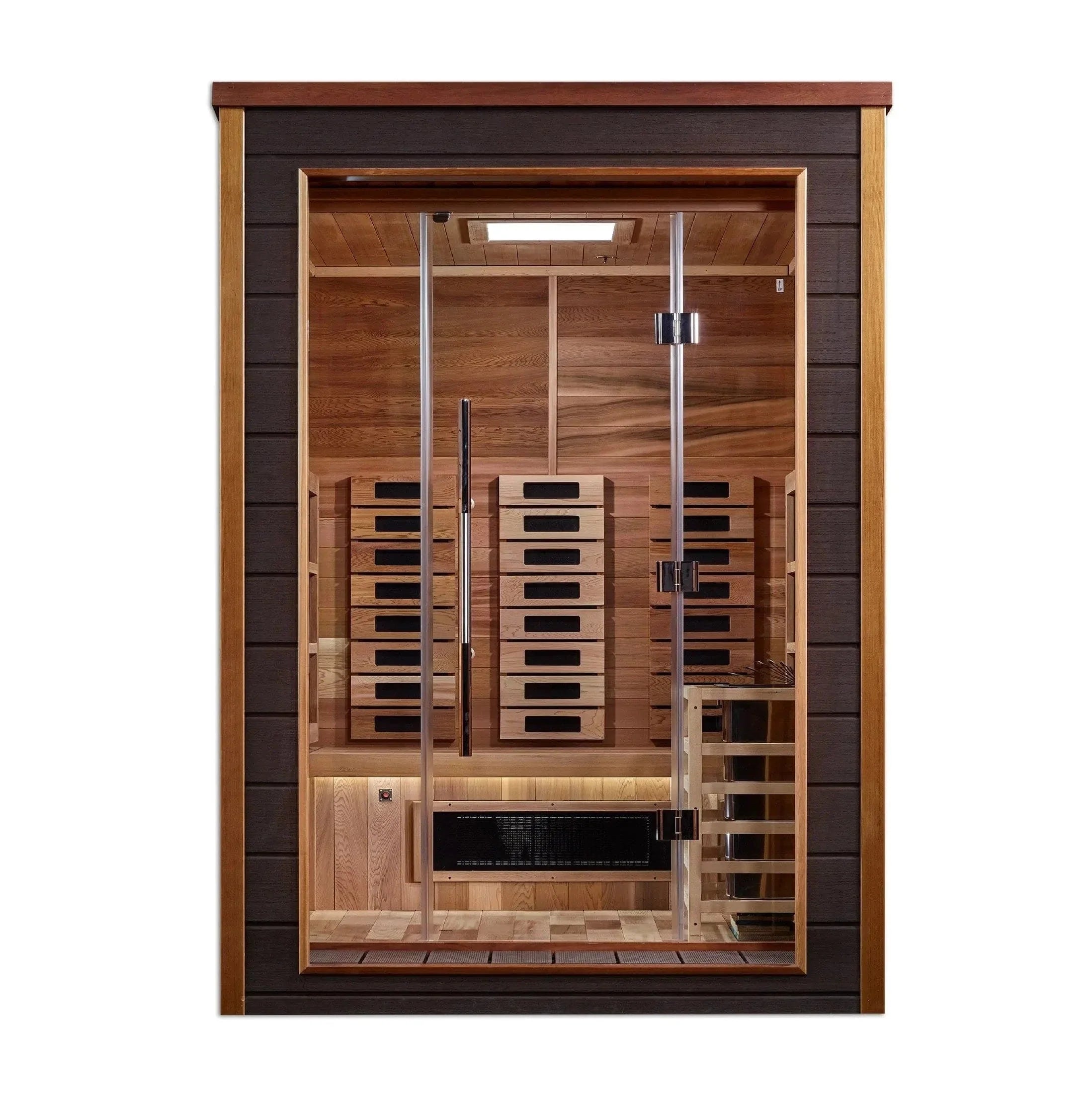 Golden Designs Nora 2 Person Hybrid Outdoor Sauna GDI-8222-01 - interior detail