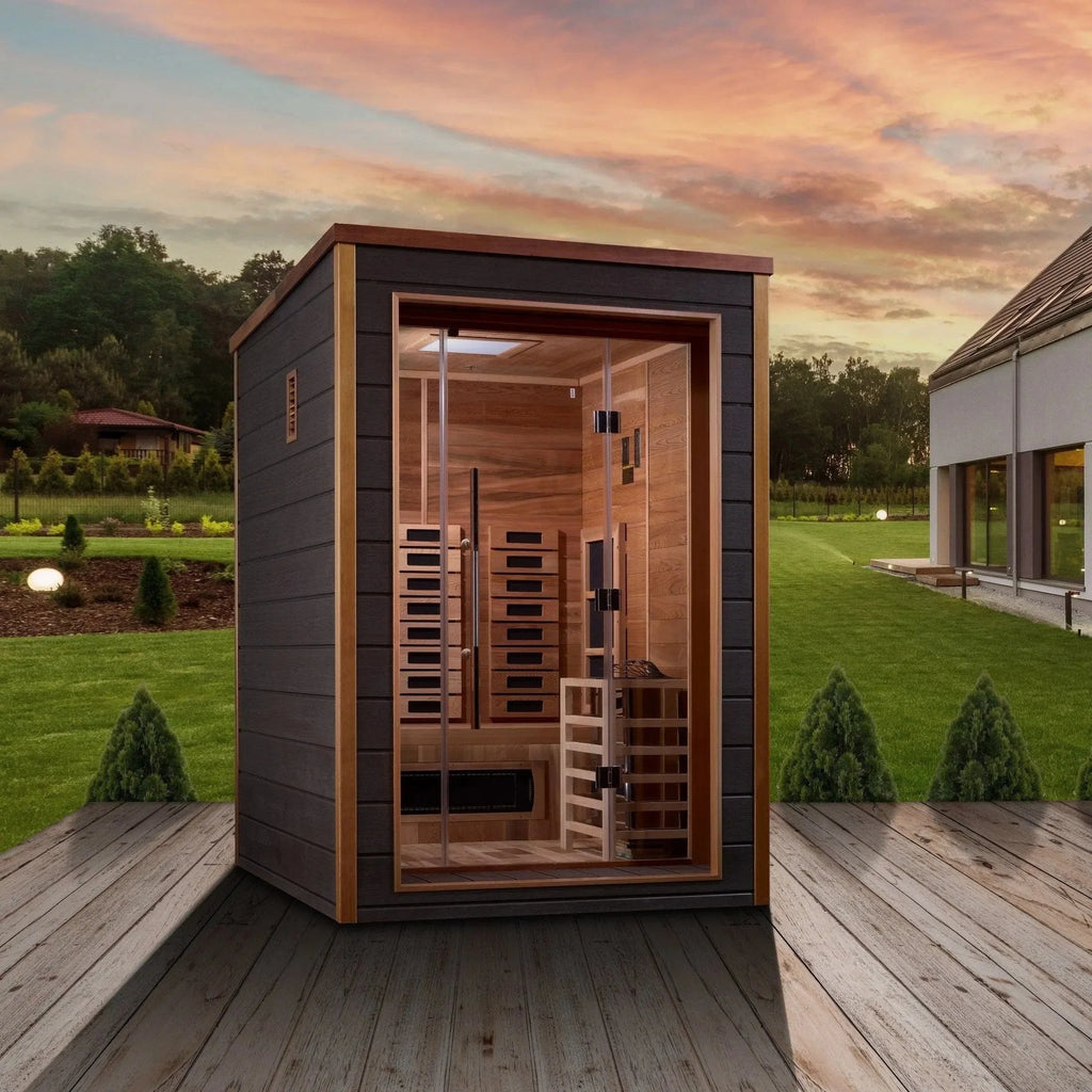 Golden Designs Nora 2 Person Hybrid Outdoor Sauna GDI-8222-01 - heater detail