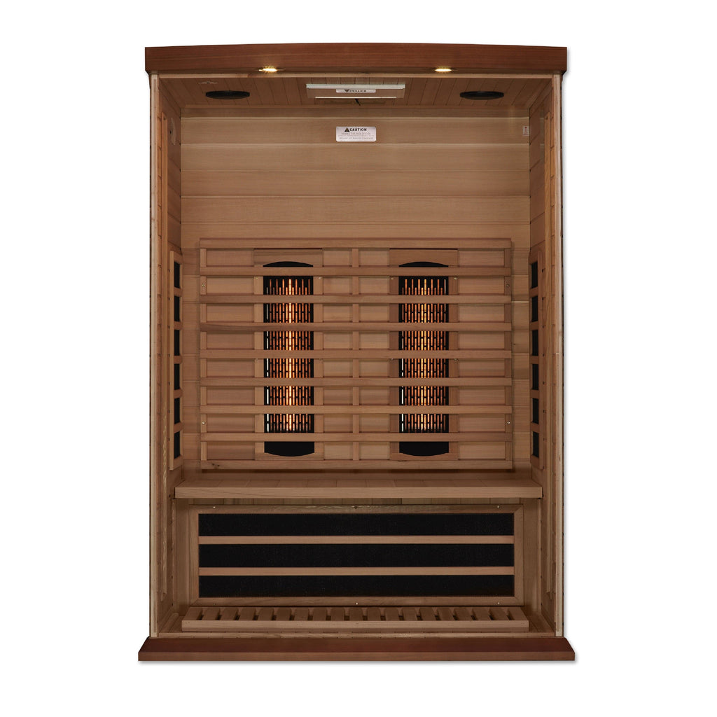 Maxxus 2 Person Full Spectrum Infrared Sauna - Canadian Red Cedar MX-M206-01-FS CED - side profile
