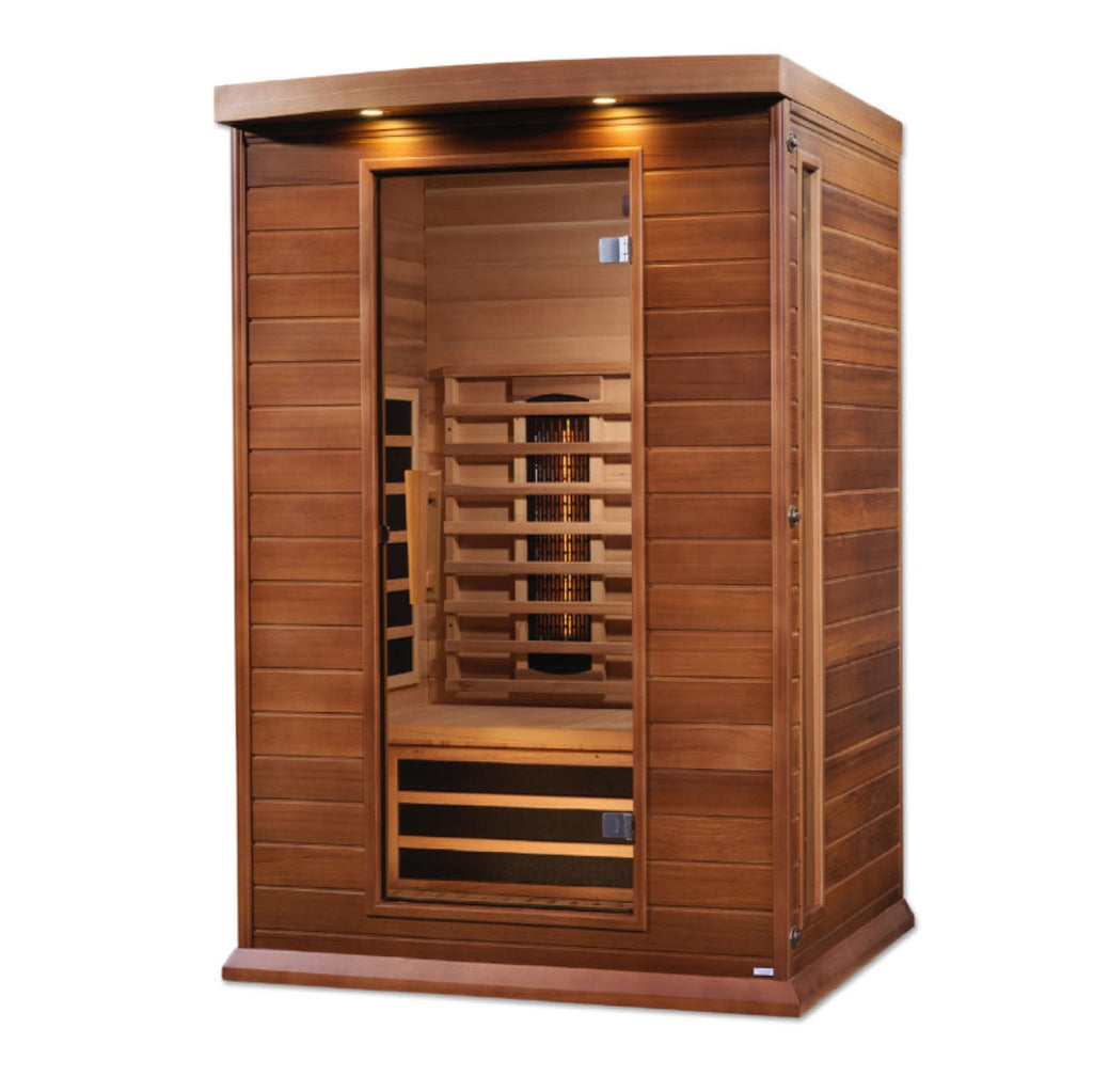 Maxxus 2 Person Full Spectrum Infrared Sauna - Canadian Red Cedar MX-M206-01-FS CED - exterior front view