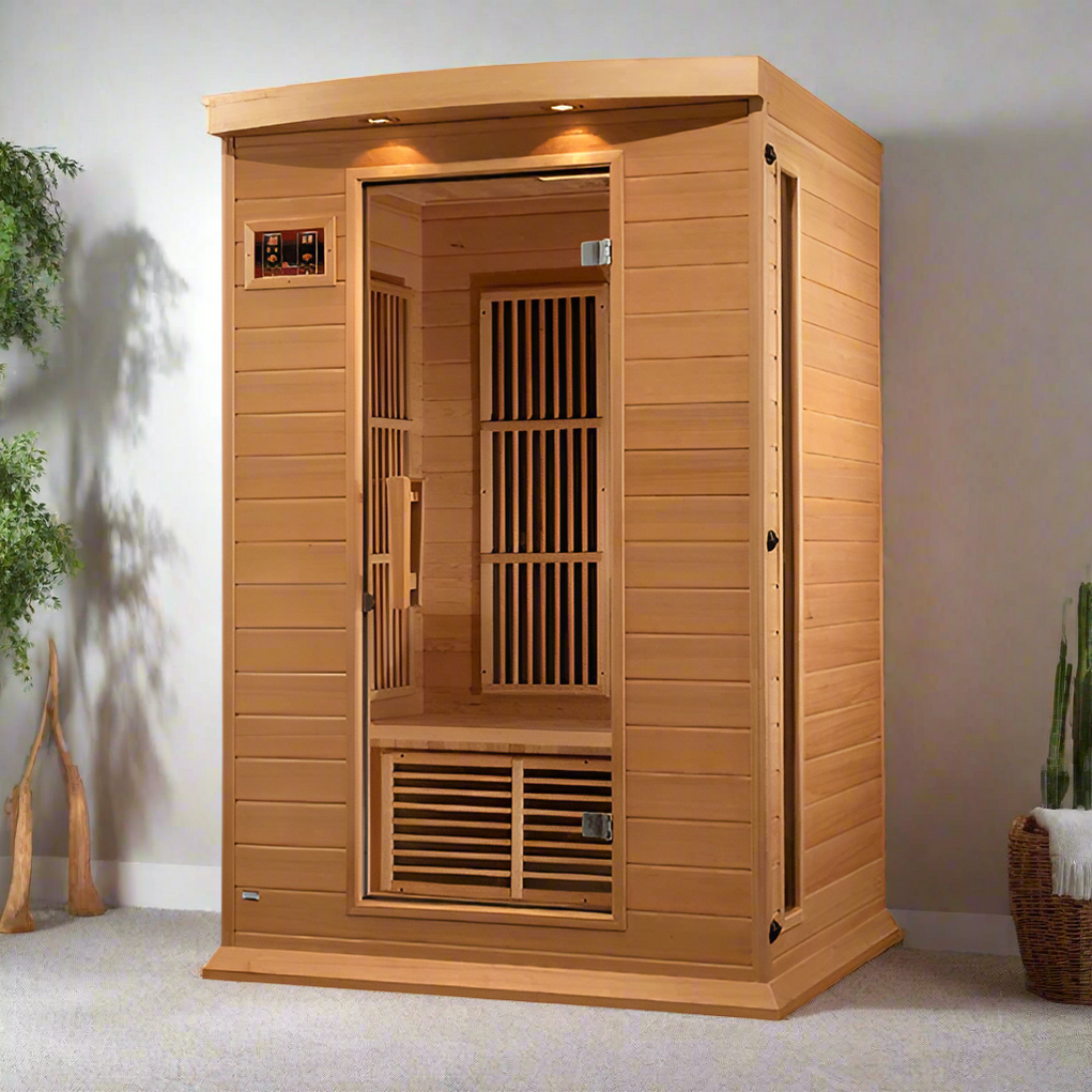 Maxxus 2-Person Low EMF FAR Infrared Sauna Canadian Hemlock MX-K206-01 - rear view