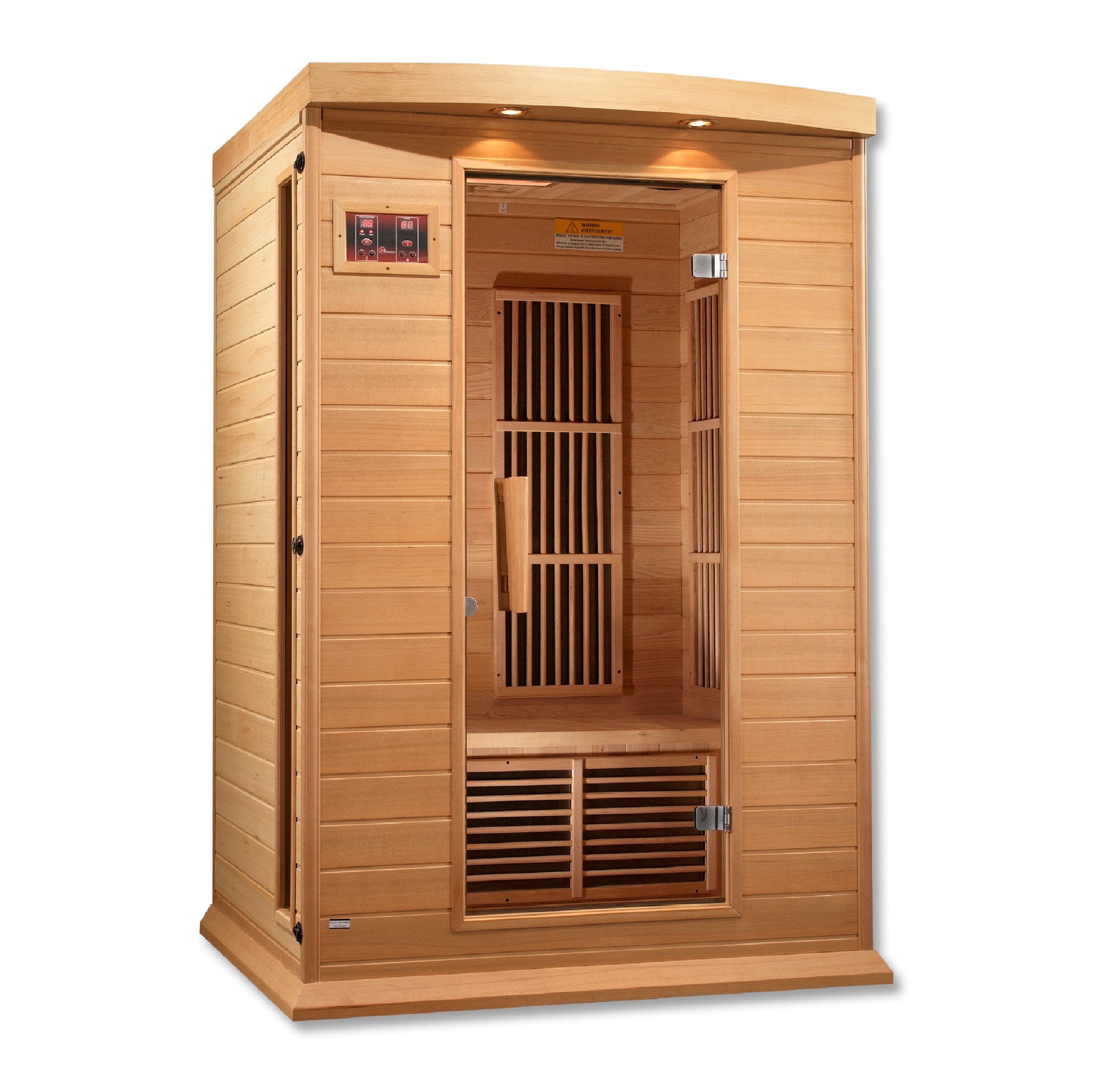 Maxxus 2-Person Low EMF FAR Infrared Sauna Canadian Hemlock MX-K206-01 - exterior front view