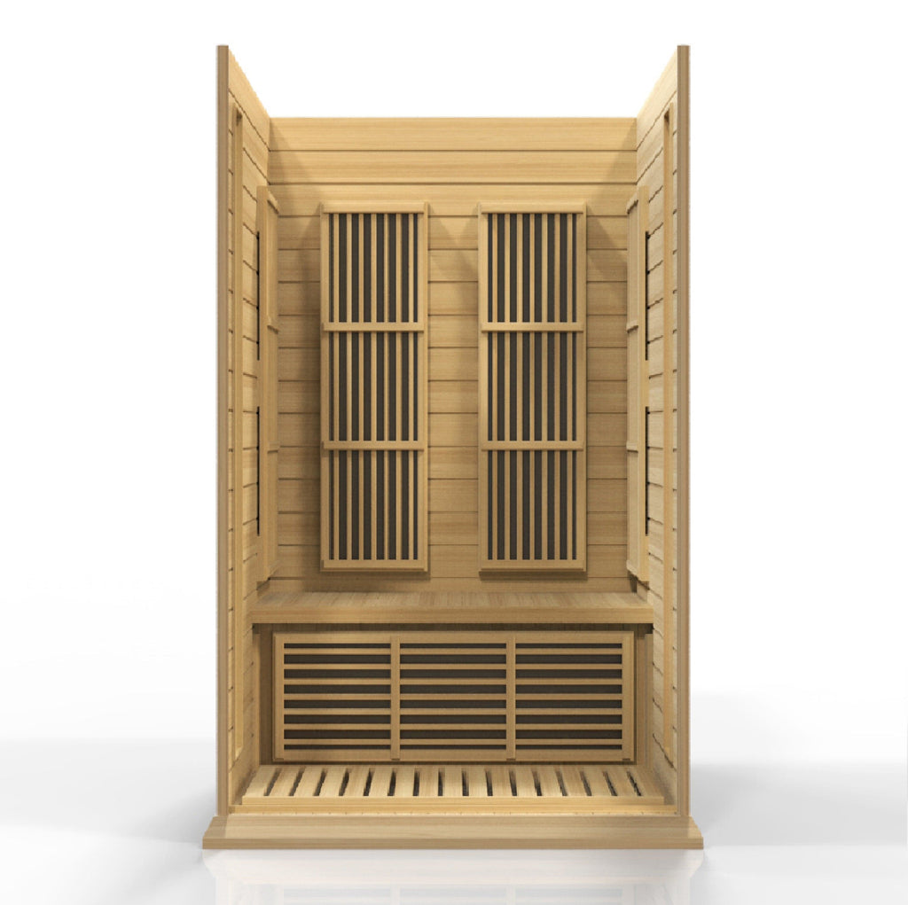 Maxxus 2-Person Low EMF FAR Infrared Sauna Canadian Hemlock MX-K206-01 - side profile