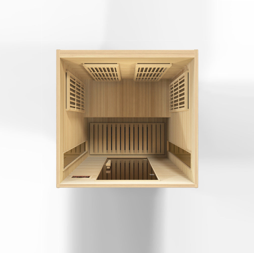 Maxxus 2-Person Low EMF FAR Infrared Sauna Canadian Hemlock MX-K206-01 - control panel detail