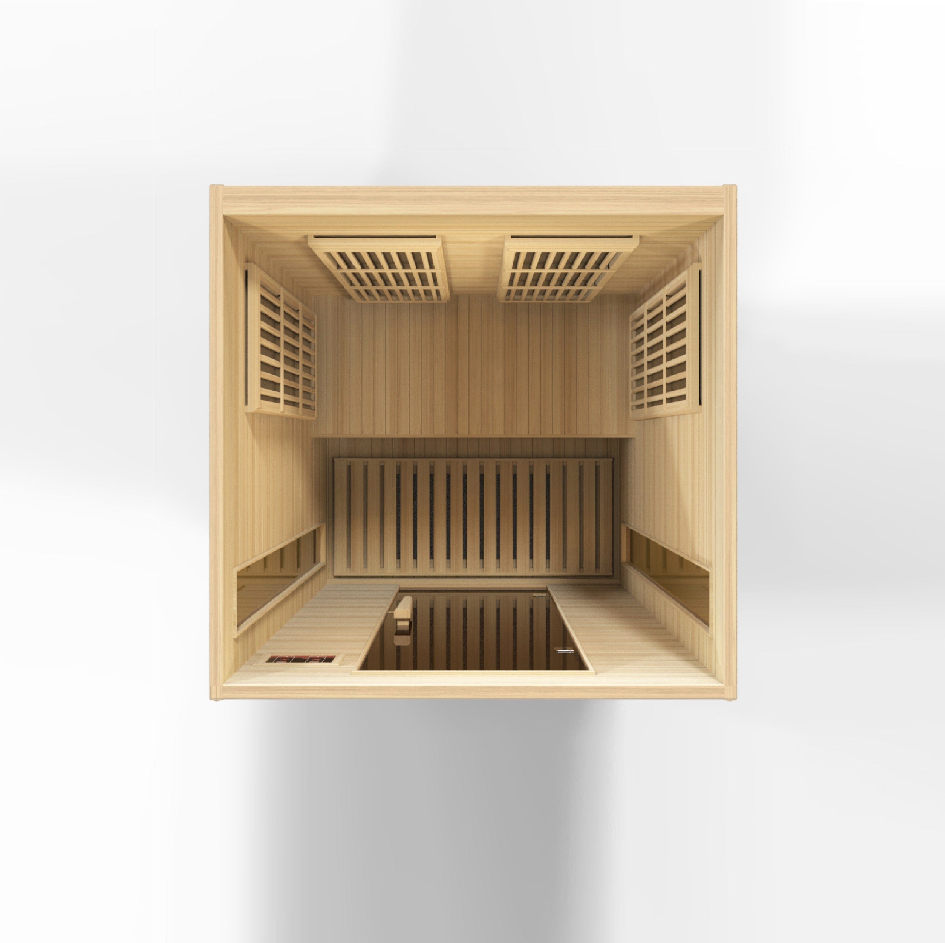 Maxxus 2-Person Low EMF FAR Infrared Sauna Canadian Hemlock MX-K206-01 - control panel detail