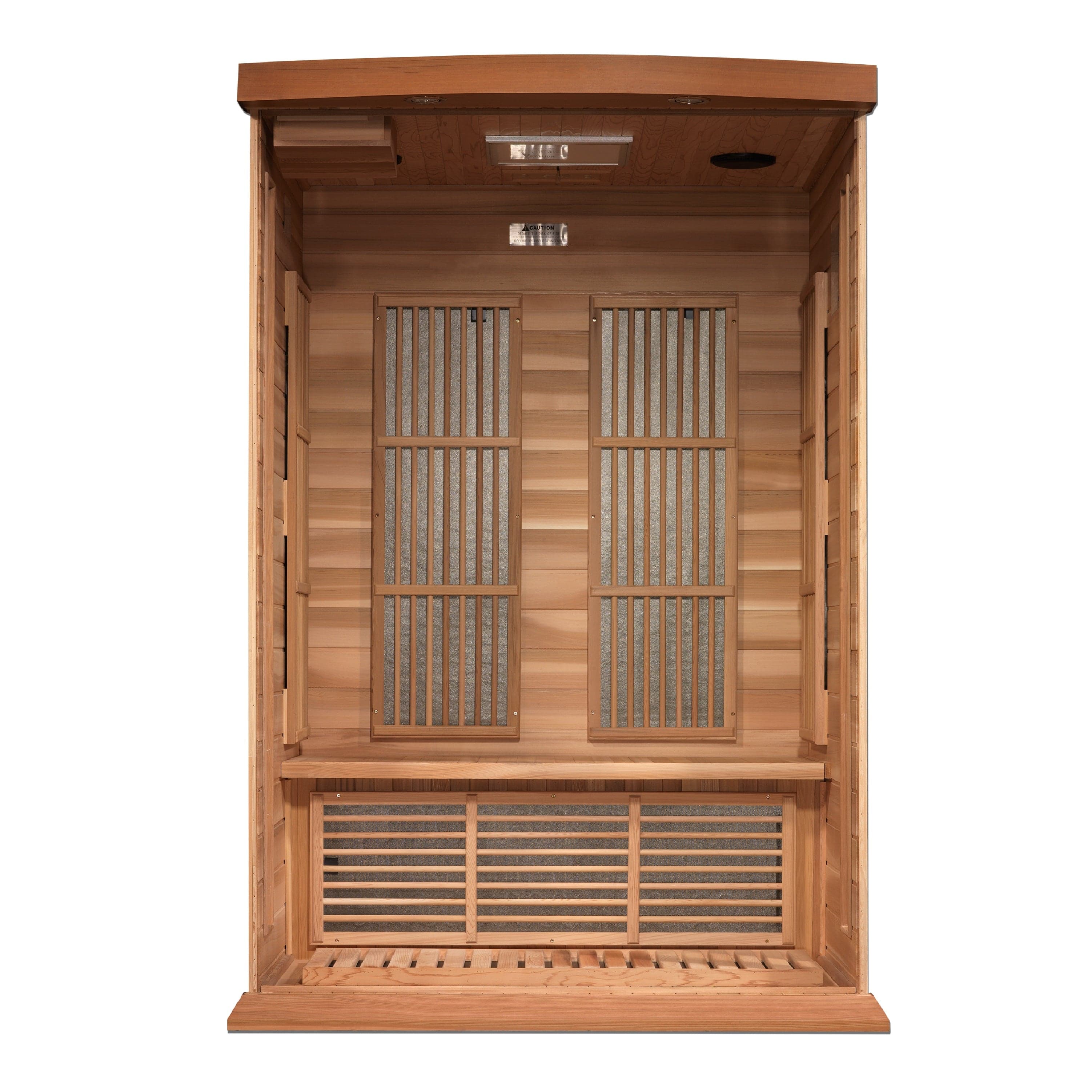 Maxxus 2-Person Near Zero EMF FAR Infrared Sauna Canadian Red Cedar MX-K206-01-ZF CED - side profile