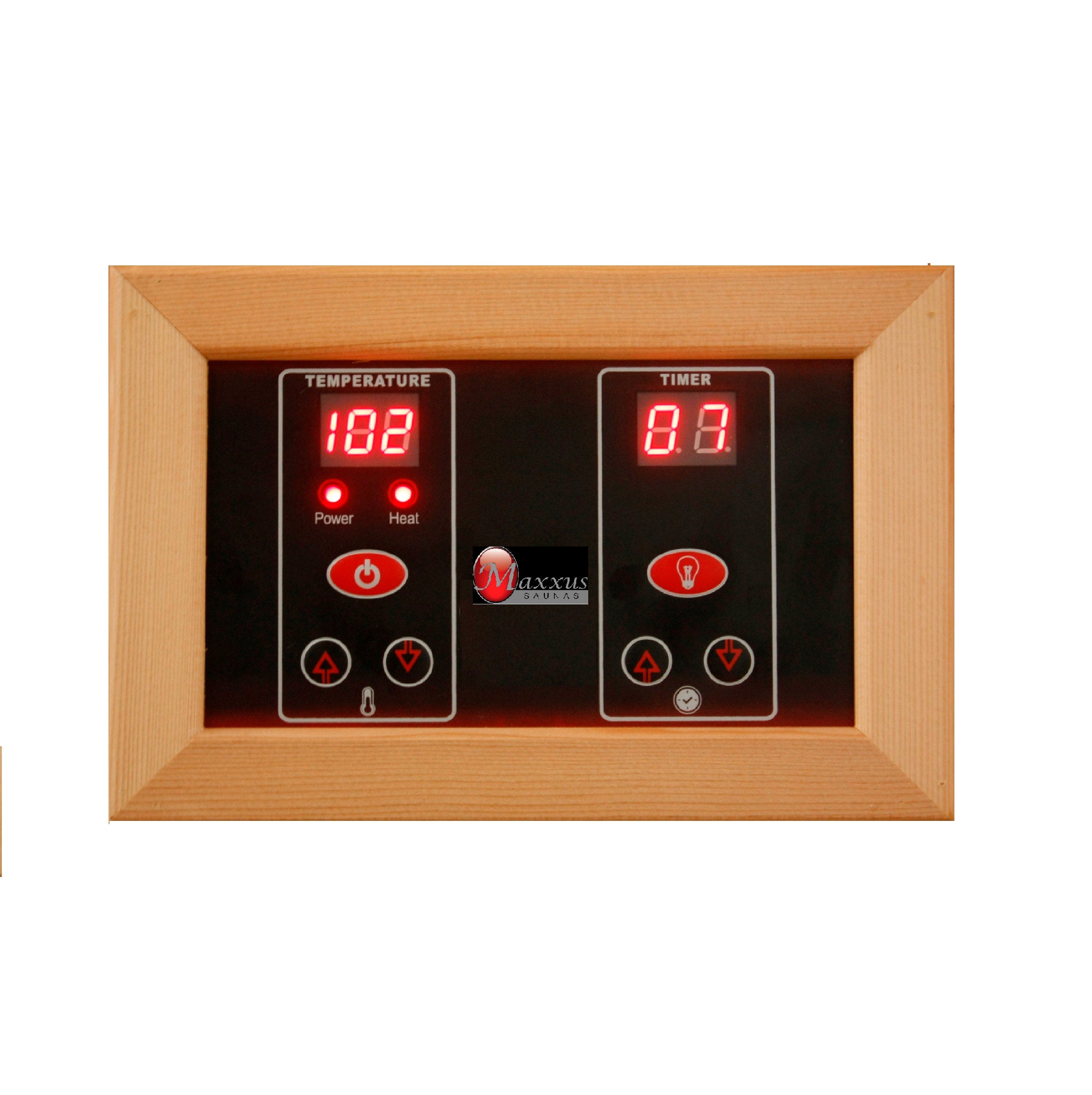 Maxxus 2-Person Near Zero EMF FAR Infrared Sauna Canadian Red Cedar MX-K206-01-ZF CED - heater detail